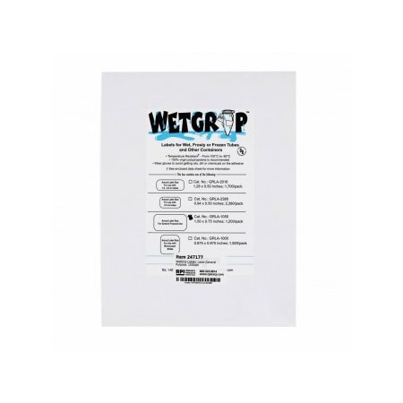Diversified Biotech WetGrip Labels, Laser, General Purpose, 1500/pk, 1500PK 247177